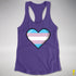 Transgender Pride 8-Bit Pixel Heart Racerback Tank - Purple